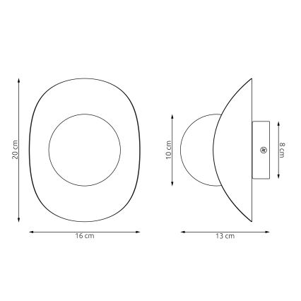 Sieninis šviestuvas FIERO 1xG9/8W/230V pilkas