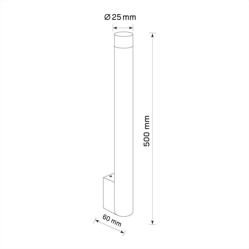Sieninis šviestuvas GLAM 1xG9/8W/230V juoda