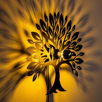 Sieninis šviestuvas HEART TREE 1xE27/40W/230V juodas