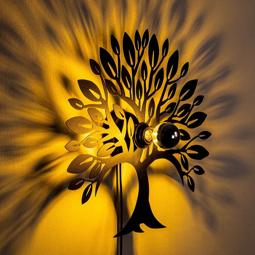 Sieninis šviestuvas HEART TREE 1xE27/40W/230V juodas