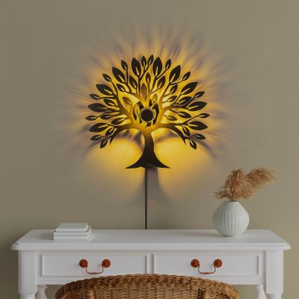 Sieninis šviestuvas HEART TREE 1xE27/40W/230V juodas