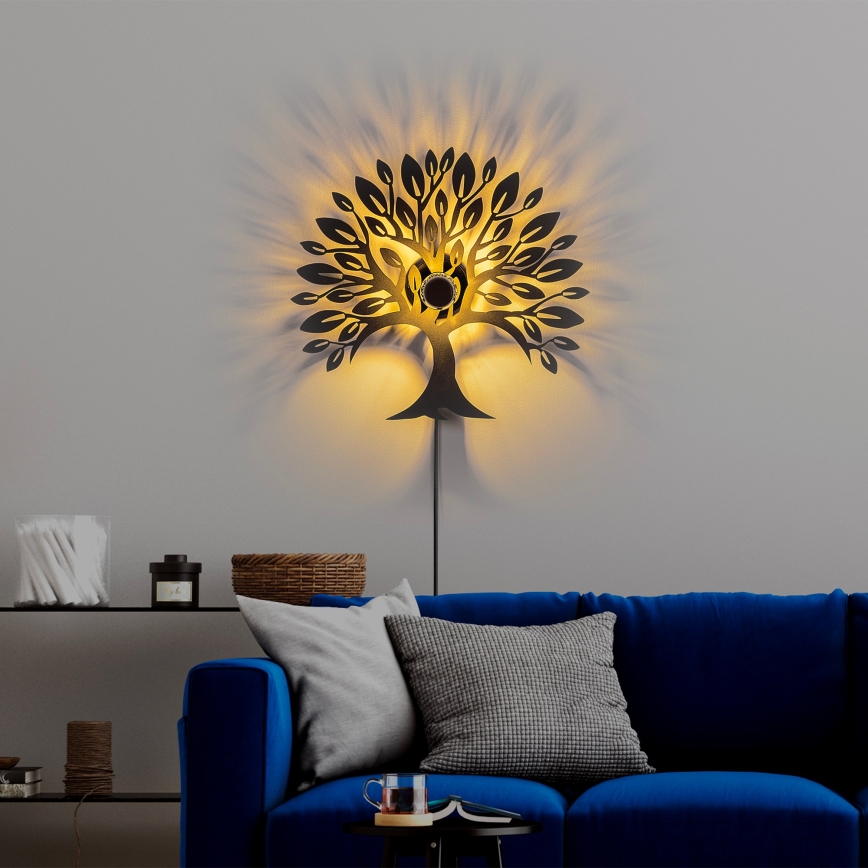 Sieninis šviestuvas HEART TREE 1xE27/40W/230V juodas