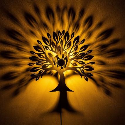 Sieninis šviestuvas HEART TREE 1xE27/40W/230V juodas