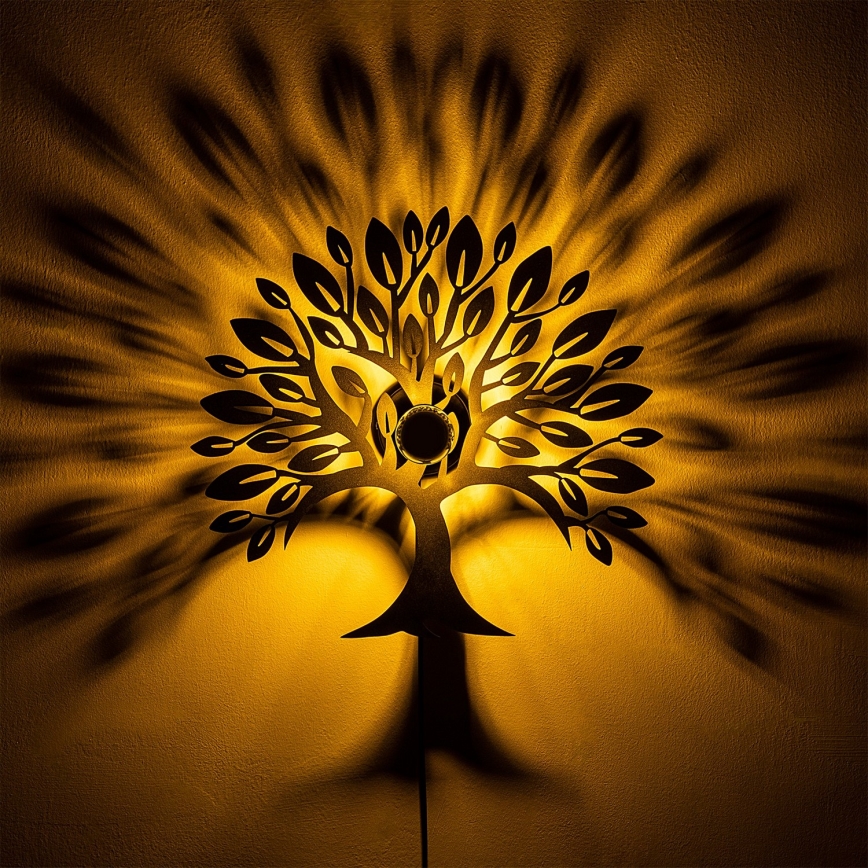 Sieninis šviestuvas HEART TREE 1xE27/40W/230V juodas