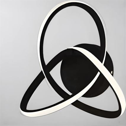 Sieninis šviestuvas INDIGO LED/14W/230V, juodas