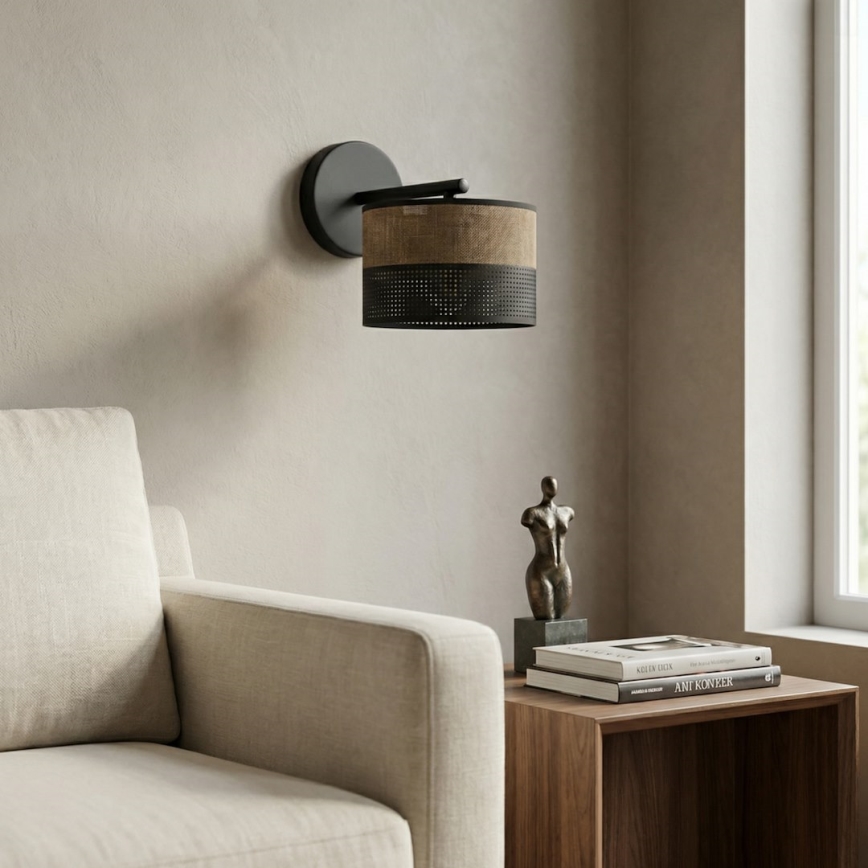 Sieninis šviestuvas KARBON 1xE27/15W/230V juoda/ruda