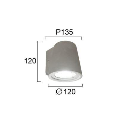 Sieninis šviestuvas KIARA 1xGU10/10W/230V pilkas