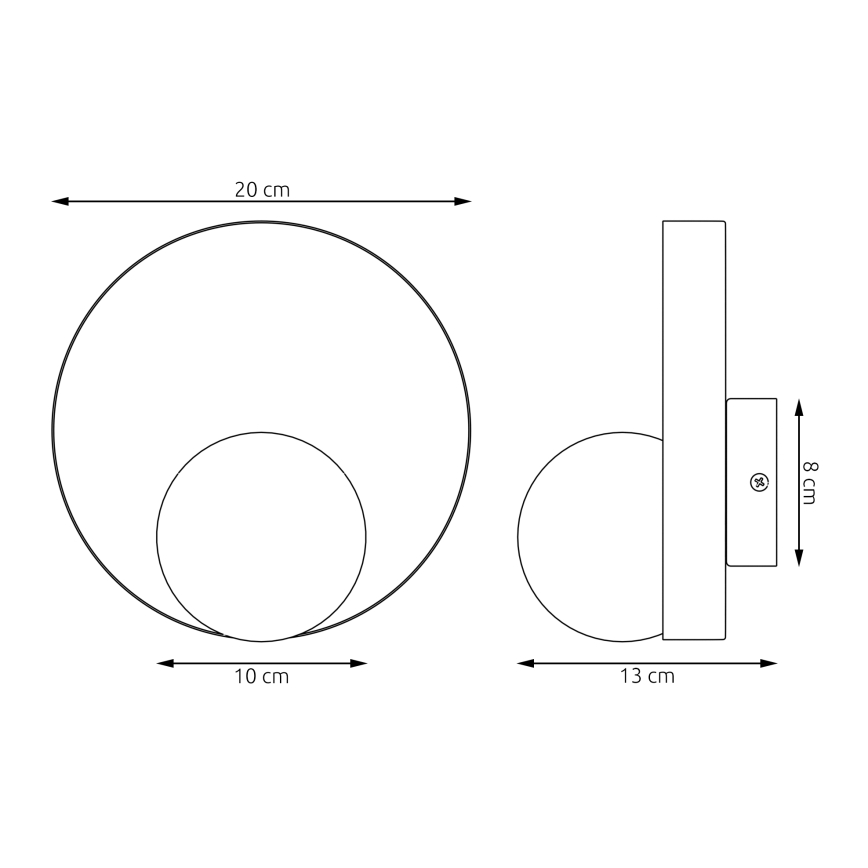 Sieninis šviestuvas KIDO 1xG9/8W/230V pilkas
