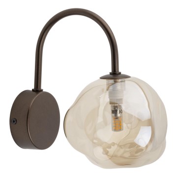Sieninis šviestuvas LAVA 1xG9/8W/230V bronzinė/dūminė smėlinė