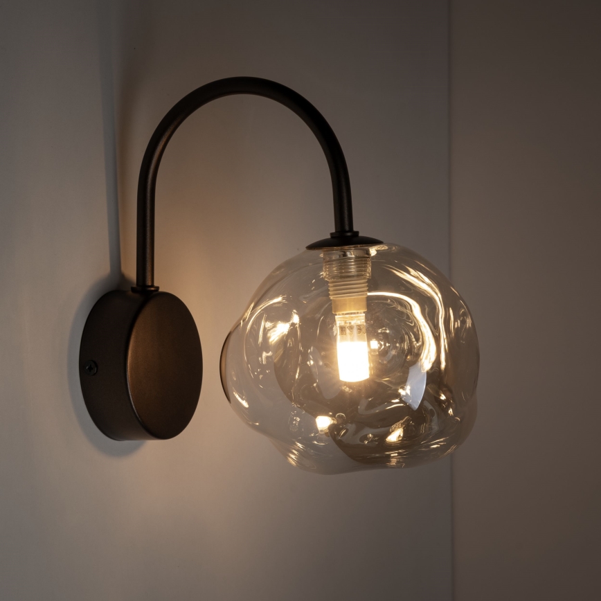 Sieninis šviestuvas LAVA 1xG9/8W/230V bronzinė/dūminė smėlinė