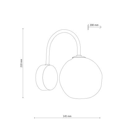 Sieninis šviestuvas LAVA 1xG9/8W/230V bronzinė/dūminė smėlinė
