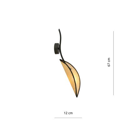 Sieninis šviestuvas LOTUS 1xE14/10W/230V juoda/smėlio spalva