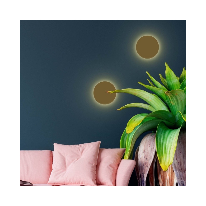 Sieninis šviestuvas LUNA 2xG9/8W/230V skersmuo 20 cm auksinis