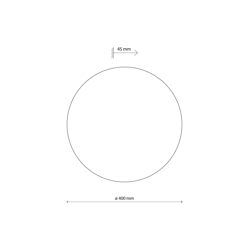 Sieninis šviestuvas LUNA 4xG9/8W/230V diametras 40 cm juoda