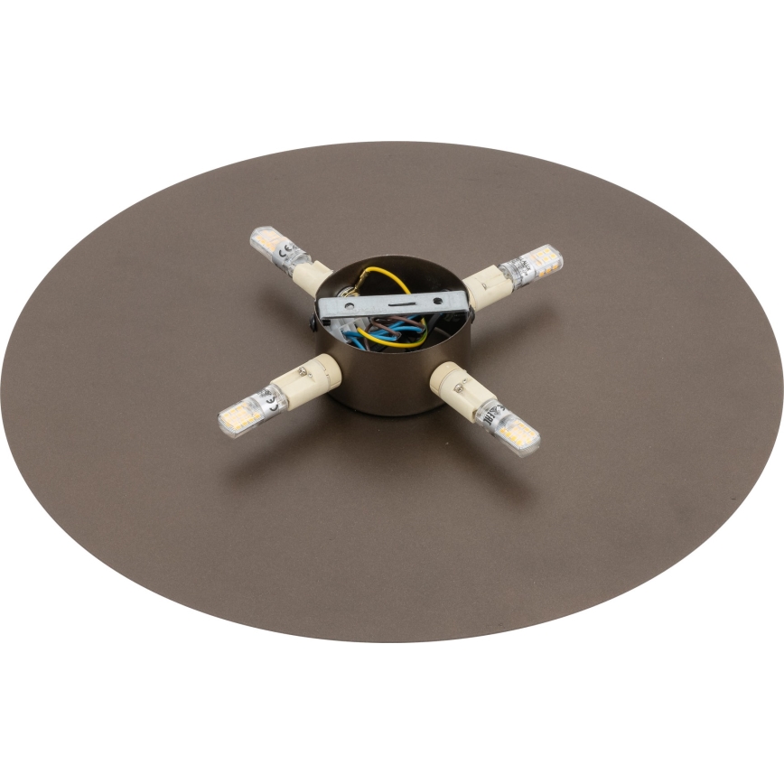 Sieninis šviestuvas LUNA 4xG9/8W/230V diametras 40 cm ruda