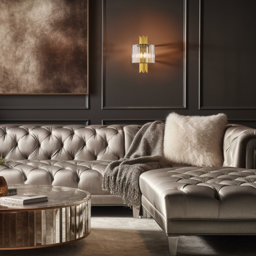 Sieninis šviestuvas MARGOT 2xE14/40W/230V auksinis