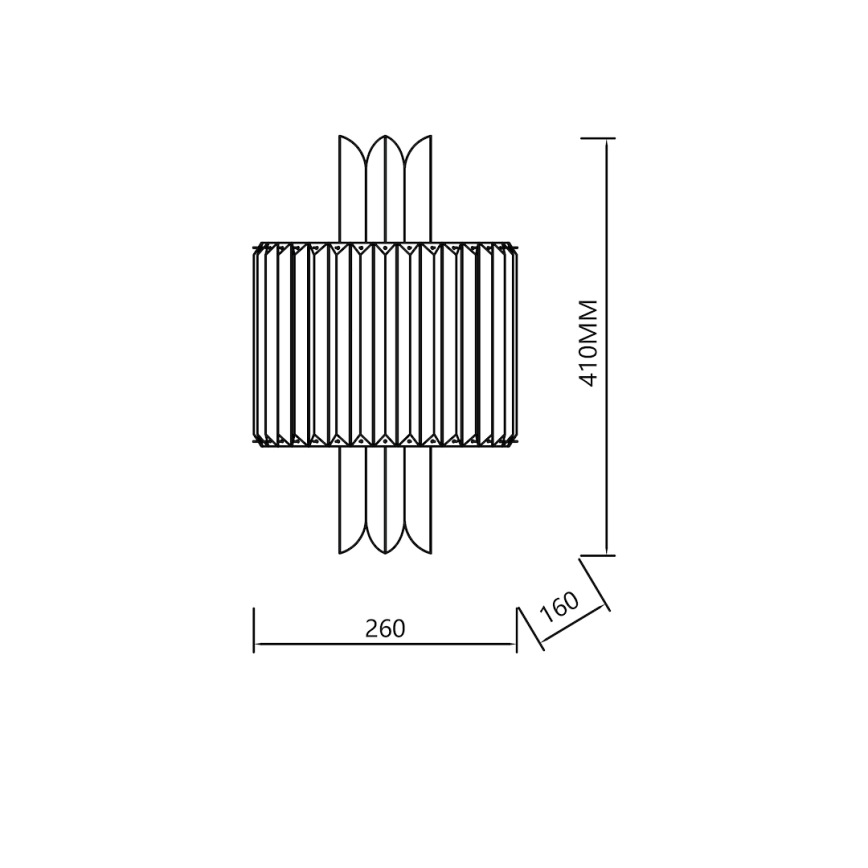 Sieninis šviestuvas MARGOT 2xE14/40W/230V auksinis