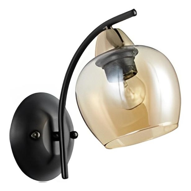 Sieninis šviestuvas MERRA 1xE27/40W/230V juoda/smėlio spalva