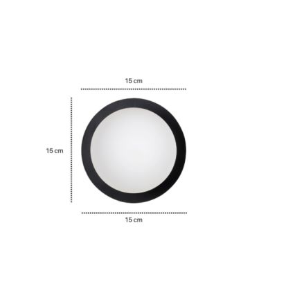 Sieninis šviestuvas MINERVA 1xE14/10W/230V juoda