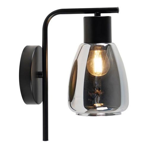 Sieninis šviestuvas MOLDO 1xE27/40W/230V juoda/dūminis juoda