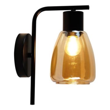 Sieninis šviestuvas MOLDO 1xE27/40W/230V juoda/dūminis smėlio spalva