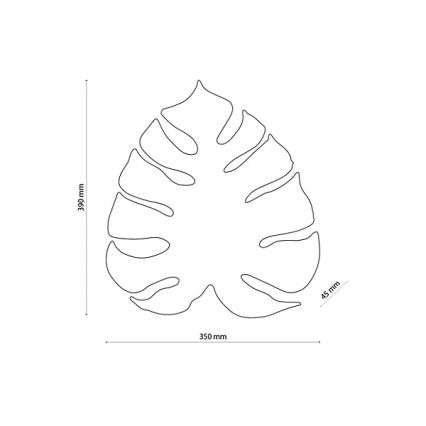 Sieninis šviestuvas MONSTERA 4xG9/6W/230V auksinis