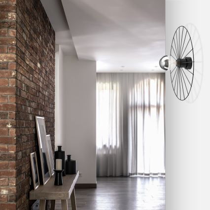 Sieninis šviestuvas MONTANA 1xE27/15W/230V diametras 45 cm juoda