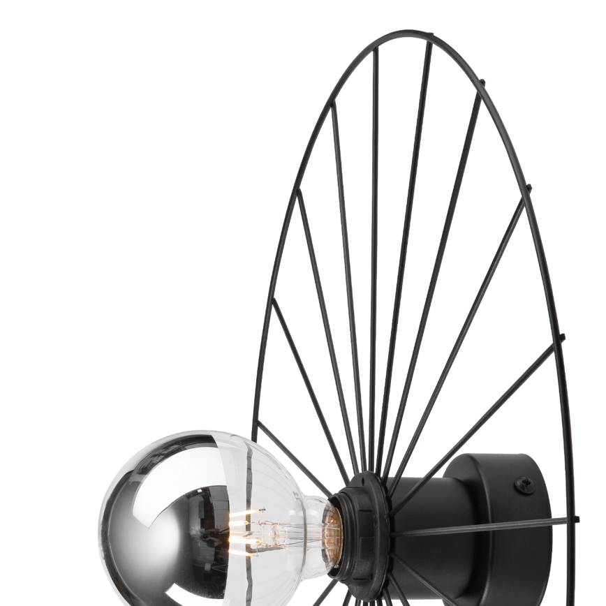 Sieninis šviestuvas MONTANA 1xE27/15W/230V diametras 45 cm juoda