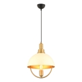 Sieninis šviestuvas MONZA 1xE27/40W/230V, 30 cm, kreminė/auksinė