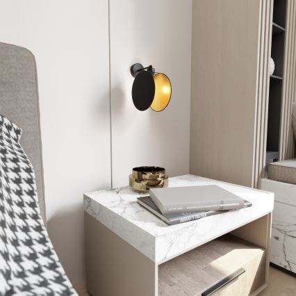 Sieninis šviestuvas MOTIF 1xE27/15W/230V juoda