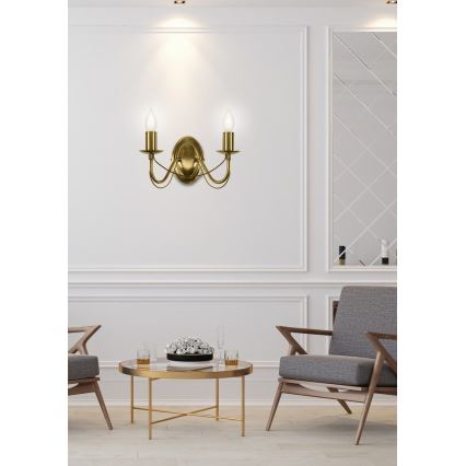 Sieninis šviestuvas MUZA 2xE14/40W/230V