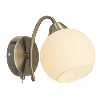 Sieninis šviestuvas NESTOR 1xE27/40W/230V žalvarinis