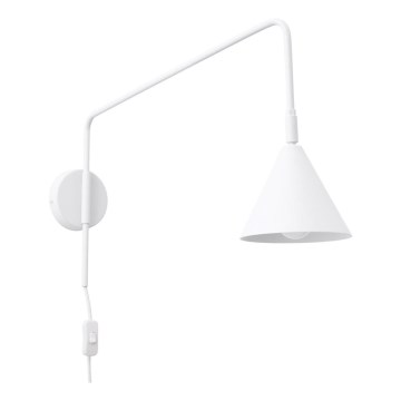 Sieninis šviestuvas NOX 1xE14/10W/230V balta
