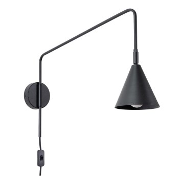 Sieninis šviestuvas NOX 1xE14/10W/230V juoda