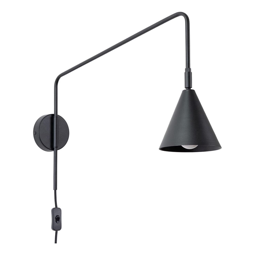 Sieninis šviestuvas NOX 1xE14/10W/230V juoda
