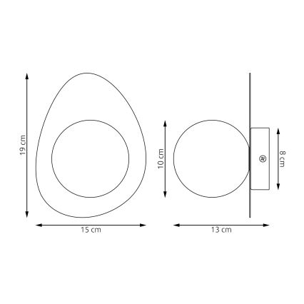 Sieninis šviestuvas OVO 1xG9/8W/230V baltas