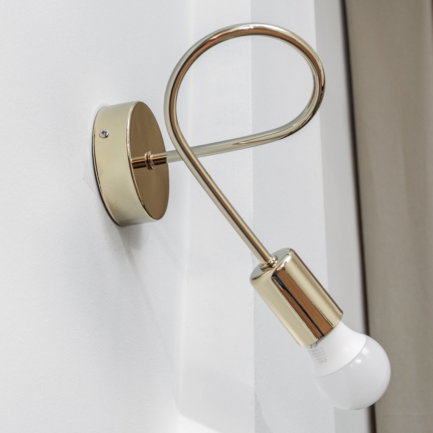 Sieninis šviestuvas OXFORD 1xE27/15W/230V auksinis