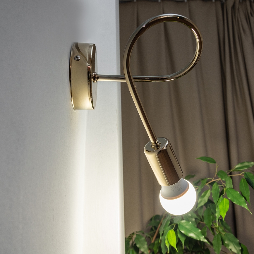 Sieninis šviestuvas OXFORD 1xE27/15W/230V auksinis