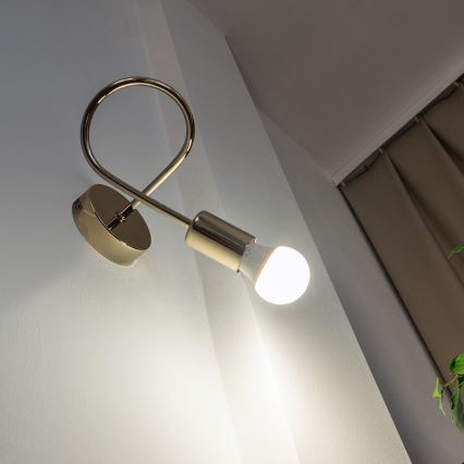 Sieninis šviestuvas OXFORD 1xE27/15W/230V auksinis