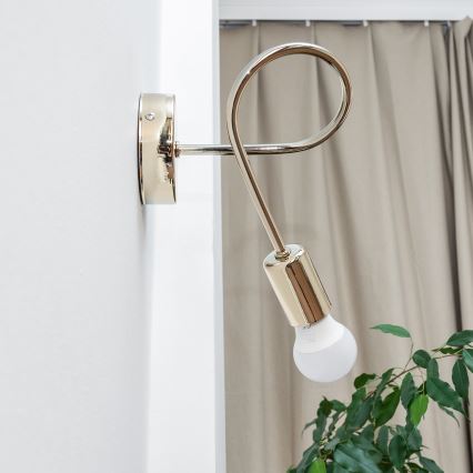 Sieninis šviestuvas OXFORD 1xE27/15W/230V auksinis