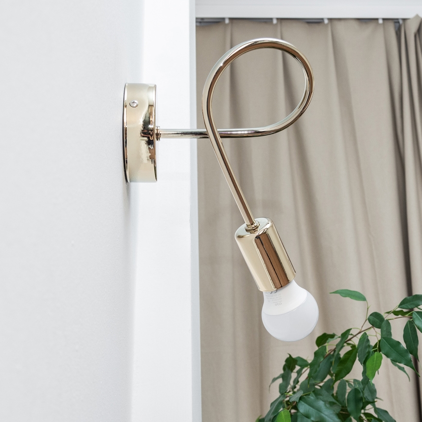 Sieninis šviestuvas OXFORD 1xE27/15W/230V auksinis