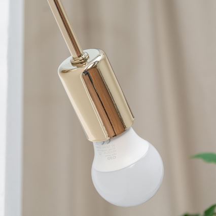 Sieninis šviestuvas OXFORD 1xE27/15W/230V auksinis