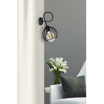 Sieninis šviestuvas OXFORD 1xE27/15W/230V juodas