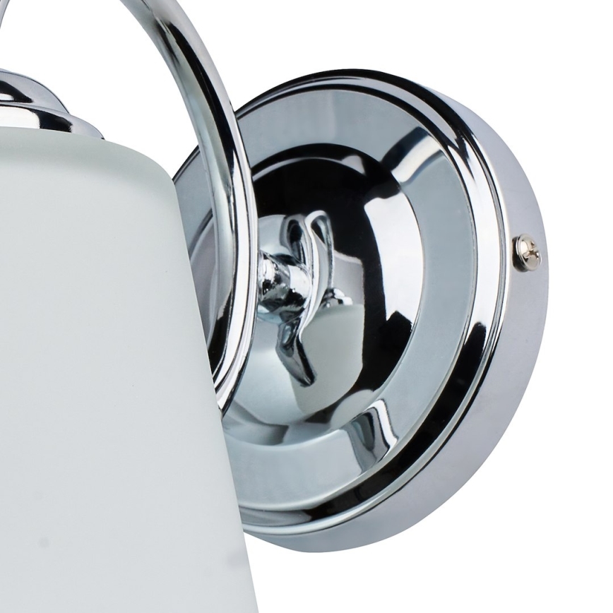 Sieninis šviestuvas PAFOS 1xE27/15W/230V blizgus chromas