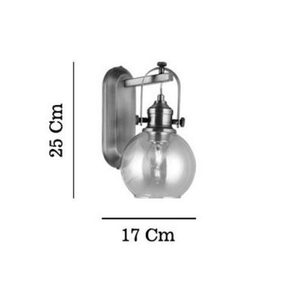 Sieninis šviestuvas POLINO 1xE27/40W/230V bronzinis