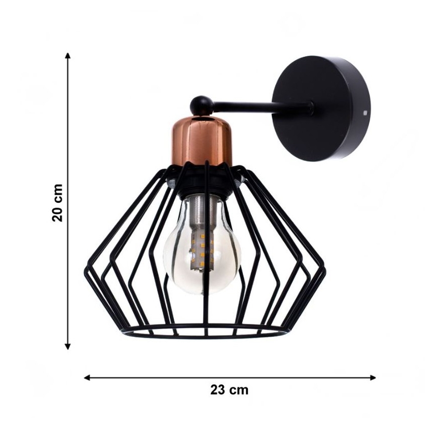Sieninis šviestuvas PORTO 1xE27/40W/230V