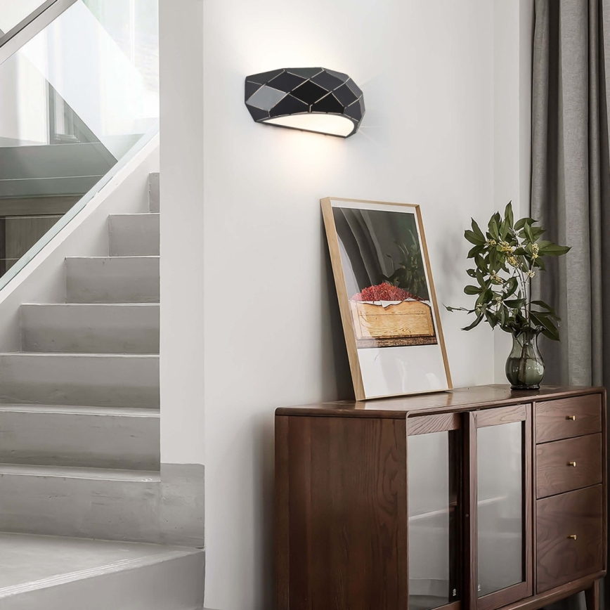 Sieninis šviestuvas REUS 1xE27/40W/230V juodas