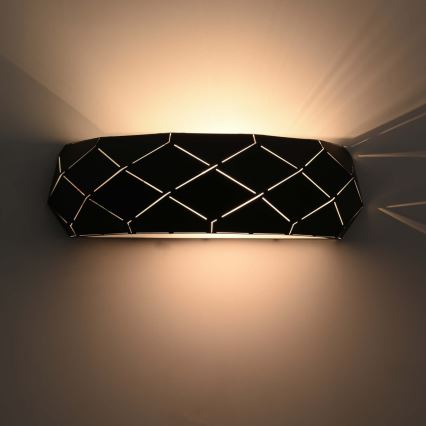 Sieninis šviestuvas REUS 1xE27/40W/230V juodas