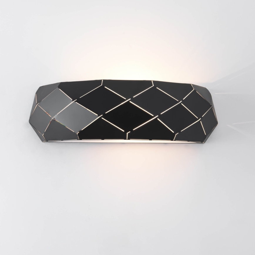 Sieninis šviestuvas REUS 1xE27/40W/230V juodas