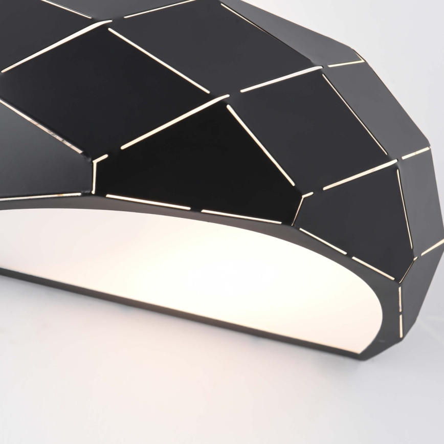 Sieninis šviestuvas REUS 1xE27/40W/230V juodas